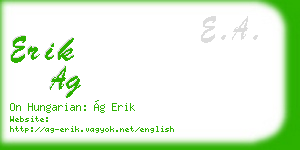erik ag business card